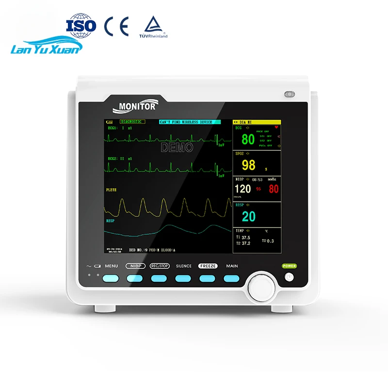 Animal Instruments LCD Digital Large Screen Multi-Parameter Etco2 Veterinary Mon,itor