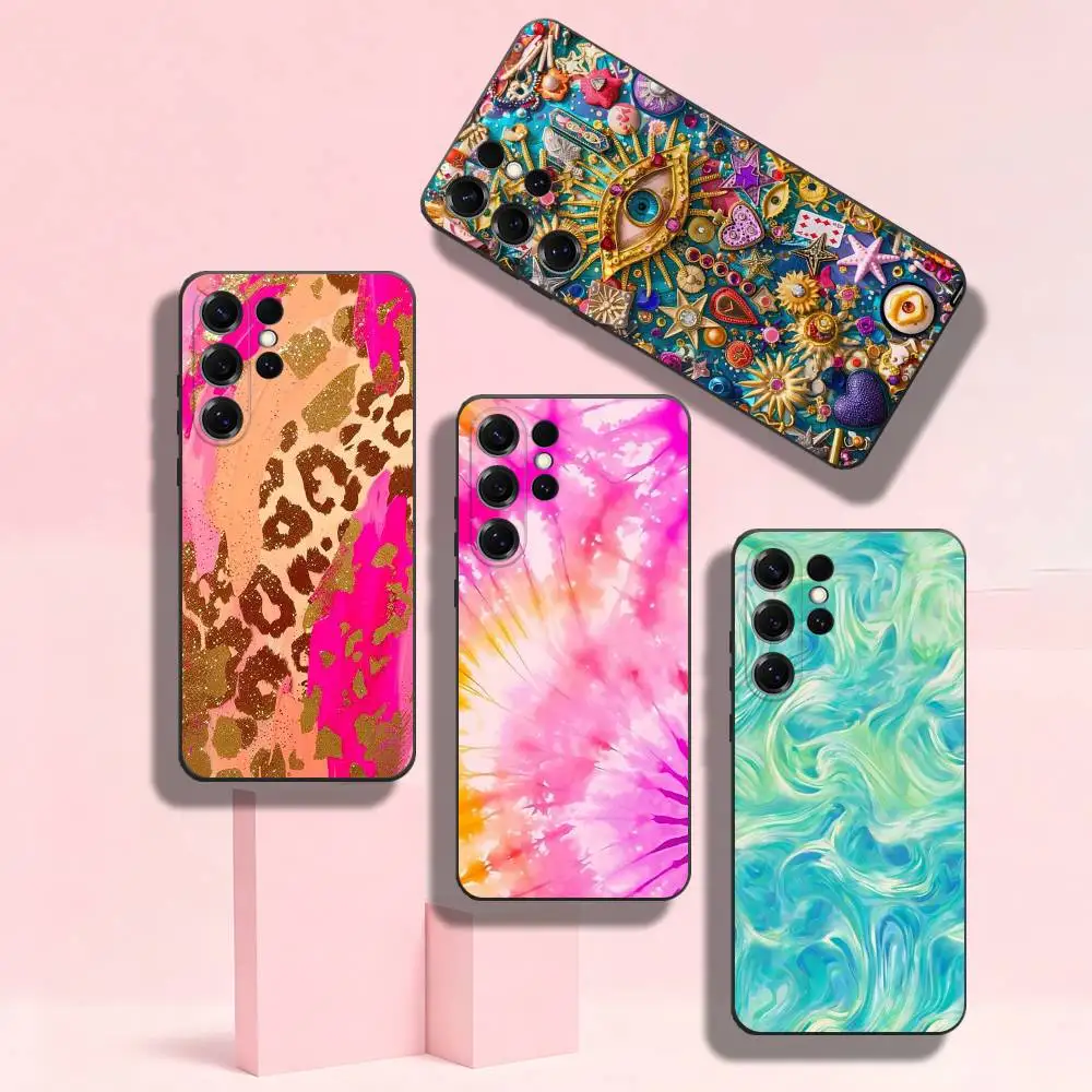 Rainbow Holographic Phone Case For Samsung S22,S24,S20,S25,S23,S30,S21,Ultra,Plus,Cover Original Custom TPU Protector Case