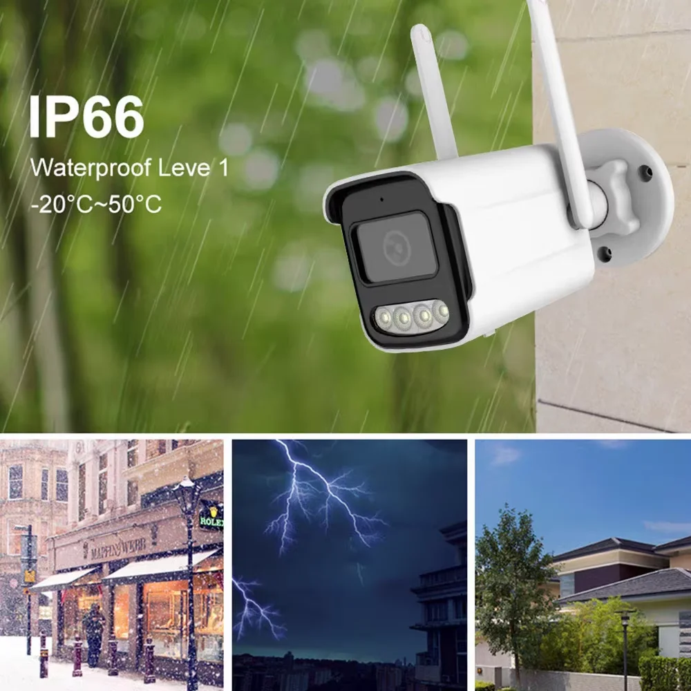 كاميرا Tuya 4K 8MP Dual Bands 2.4G و5G Wifi 6 Bluetooth Cctv للأمن الخارجي IP كاميرا مصغرة مع رؤية ليلية كاملة الألوان