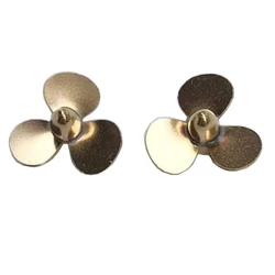 1Pair RC Simulation Ship 16mm 3-Blade Metal Paddle Shaft Hole 2mm Brass Propeller 16x2mm Positive Negaitve Props Replacement