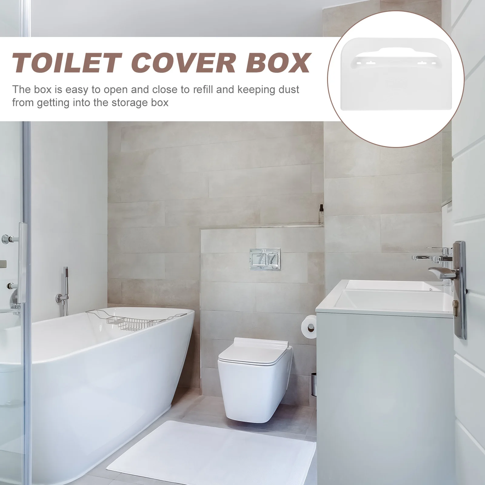 

Toilet Seat Plastic Cover Dispenser Commercial Holder Dispensers Paper Reusable Rack