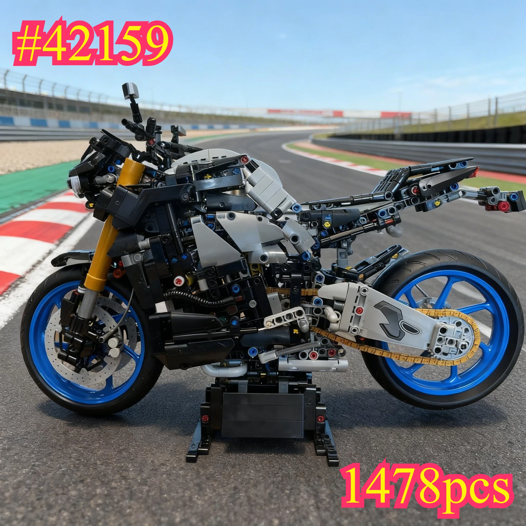 Lokomotiven Motorräder Modell 42159 Bausteine-Sets kompatibel mit Legoed-Partikeln, geeignet für Weihnachtsgeschenke 1478 Stück