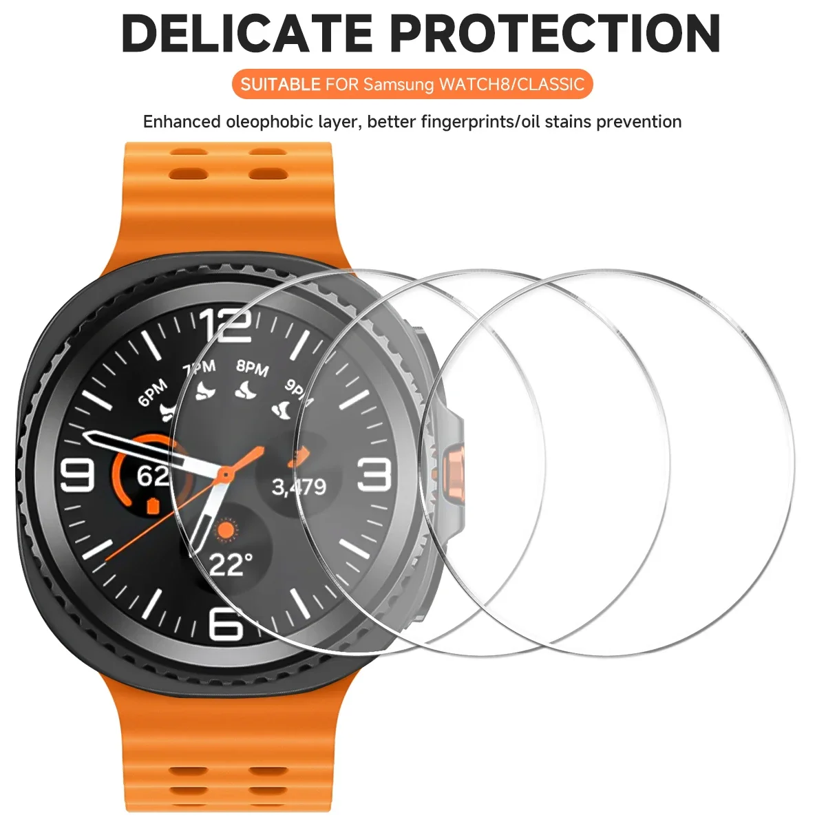 Защитная пленка для экрана Samsung Galaxy Watch 8 Classic 46 мм 8 40 мм 44 мм Защитная пленка из закаленного стекла для Galaxy Watch 8