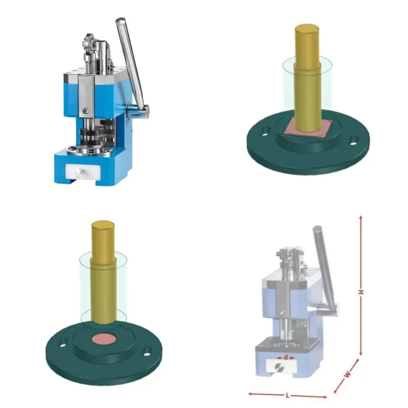 Lab Small Manual Battery Slicing Machine Slicer Optional Mold Size for Punching and Cutting Various Materials