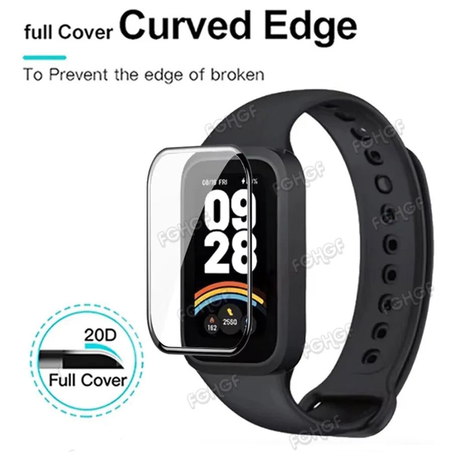 Anti-scratch Screen Protector For Xiaomi Mi Band 9 Active Full Coverage Protective Film For Redmi Band 3 Accessories Not Glass