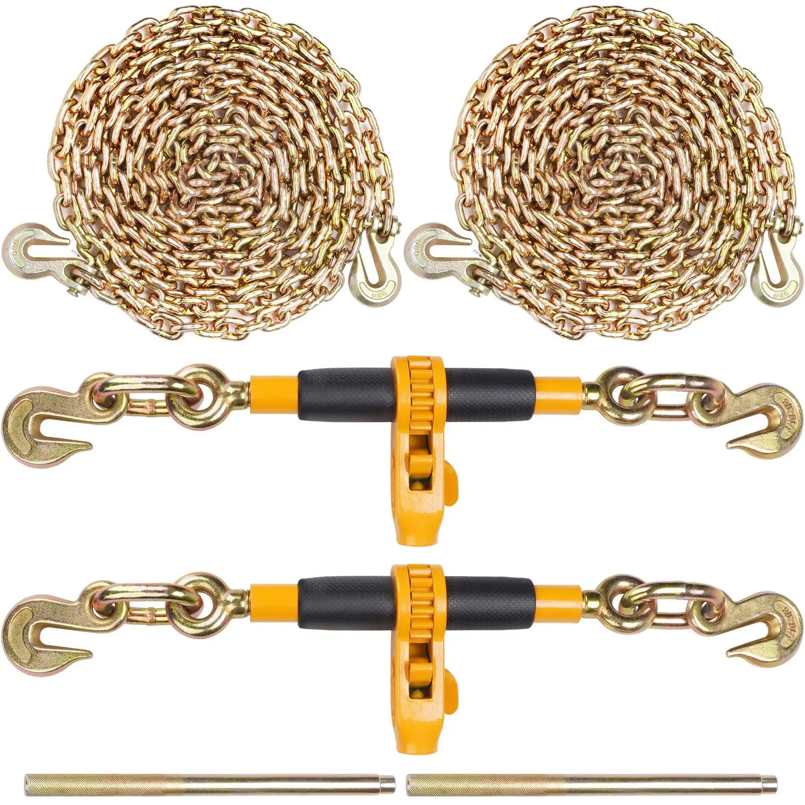 Ratchet Chain Binder 2PCS, 3/8