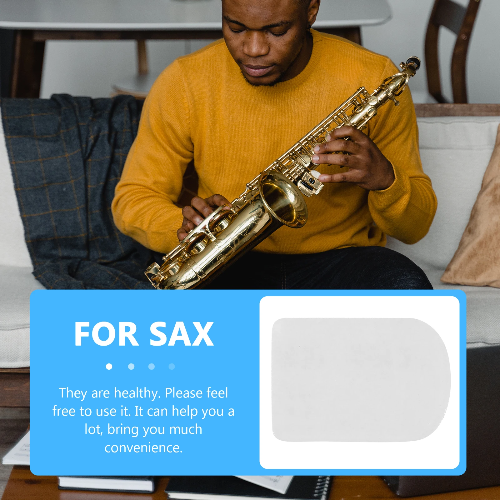 

Silicone Saxophone Mouthpieces Patches Teeth Comfort Anti-Vibration Cushions Replace Broken Pads Protect Mouthpiece Alto
