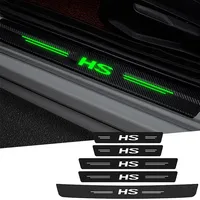 Carbon Fiber Car Door Threshold Strip Tape Sill Anti Kick Decals Luminous Stickers Trunk Bumper Film for MG HS Logo 3SW TF3