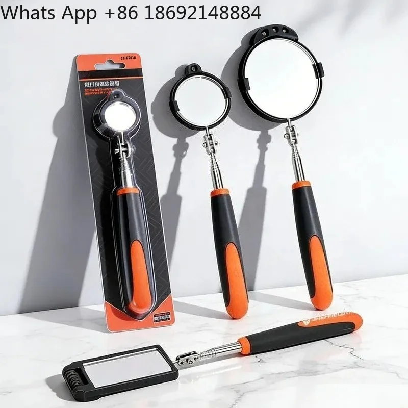 Steel Shield with Light Universal Telescopic Inspection Mirror Endoscope for Auto Repair Undercar Inspection Reflection