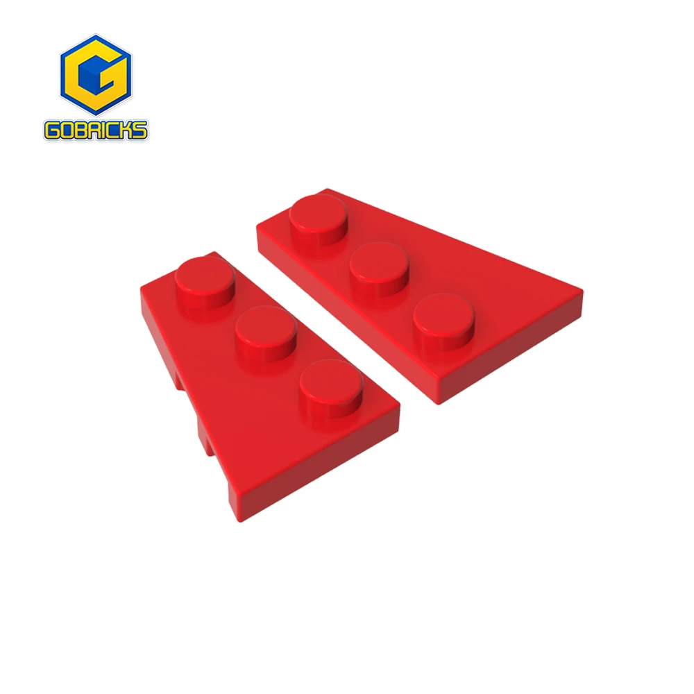 

Gobricks 50pc 43722 43723 MOC Accessories Brick Wedge Plate 3x2 Right And Left Parts High-Tech Construction Building Blocks Toy