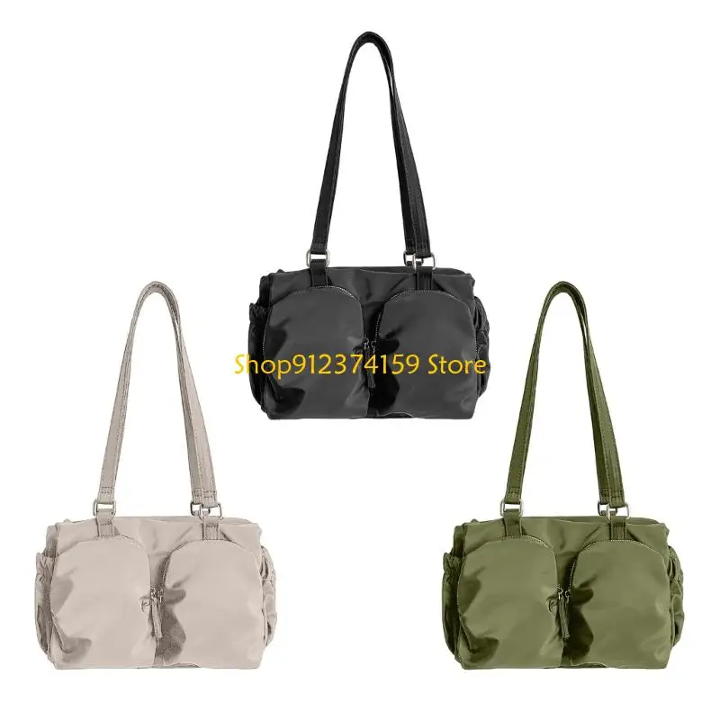 

G5AE Women Armpit Bag Multi-Pockets Handbag Commuting Bag Stylish Shoulder Bag