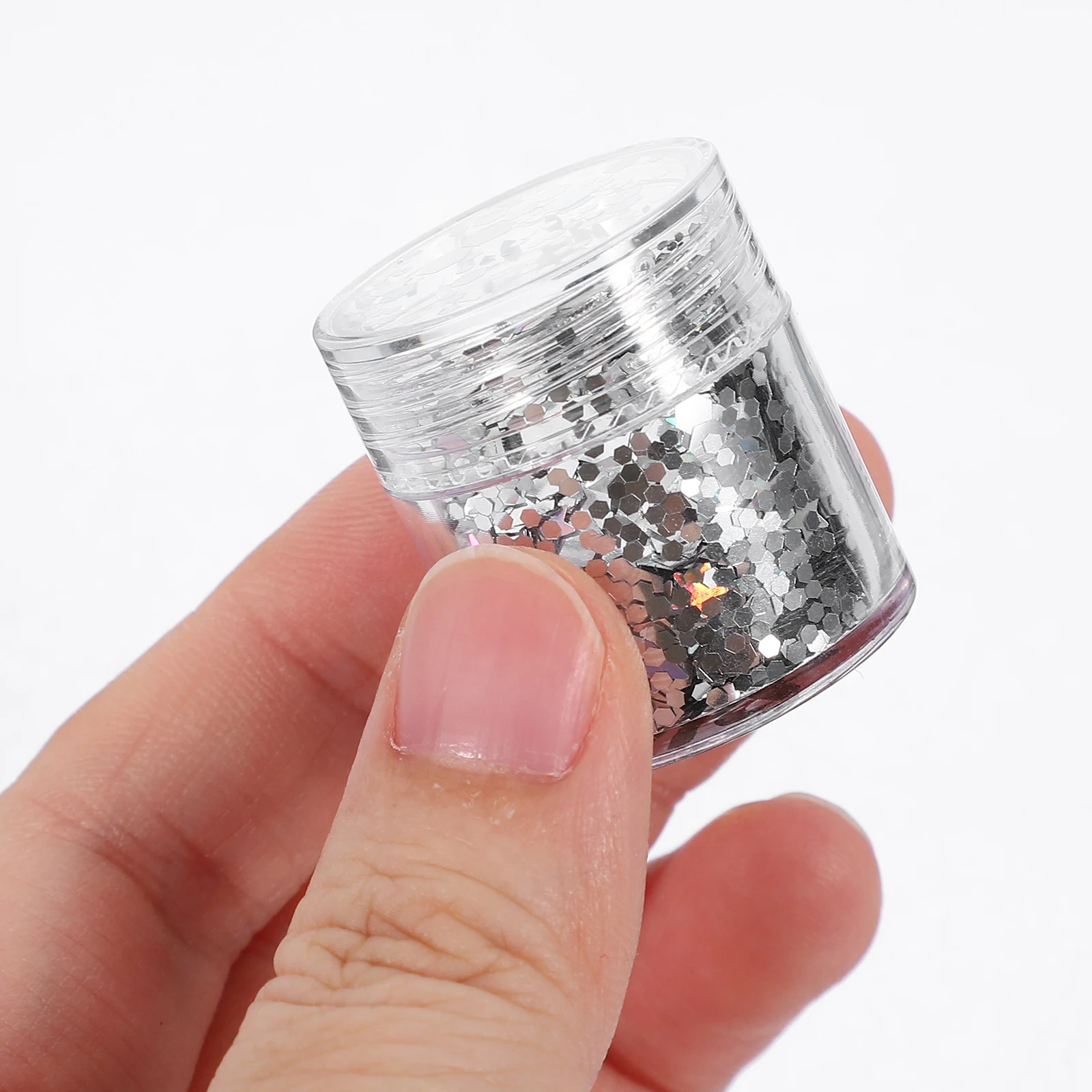 

2 Bottles Hexagonal Confetti Glitter Sequins Fingernail Art Craft Supplies Multicolor DIY Makeup Body Nails Decoration