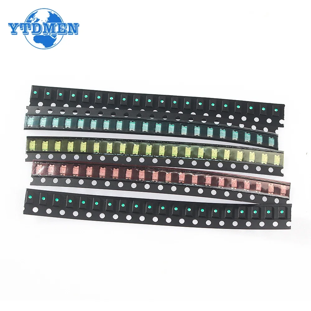 100 PCS 1206 Smd LED Azul Amarelo Verde Branco Vermelho LED Diodos de Luz DIY Kit Eletrônico