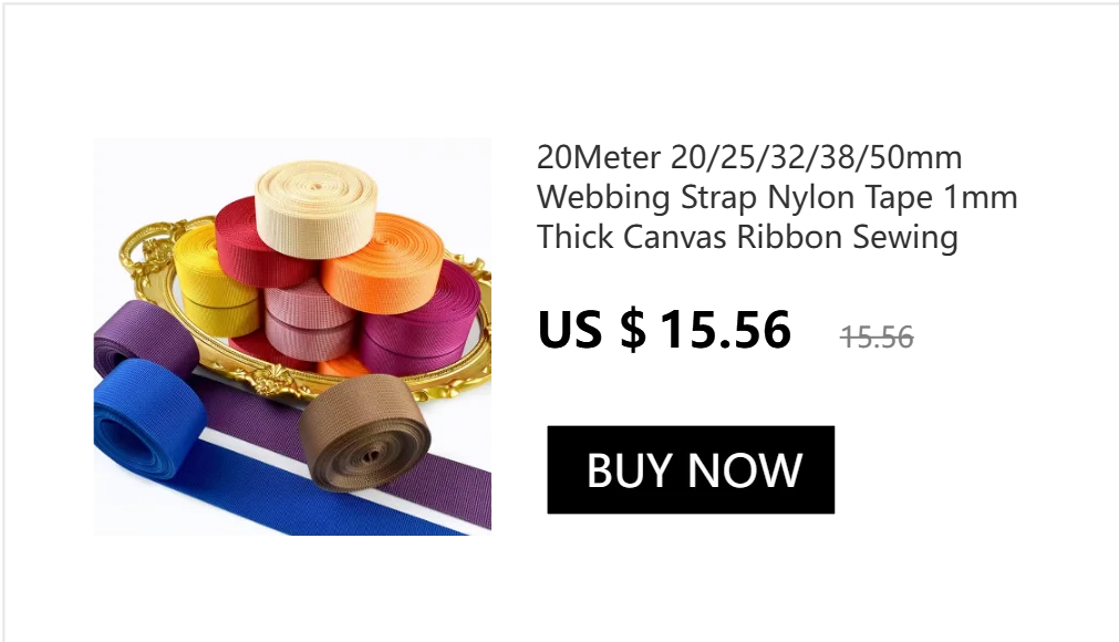 5Meters 20-50mm 1.3mm Thick Cotton Webbing Tapes Bags Strap Garment Ribbons Belt DIY Clothing Sewing Tape Bias Binding Accessory