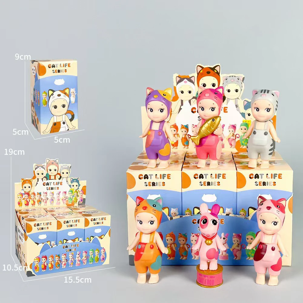 Sonny AngelS Blind Box CAT LIFE Series Decorative Mini Figures Cute Figurine Doll Collectible Model Toy Kids Birth Gift IN STOCK