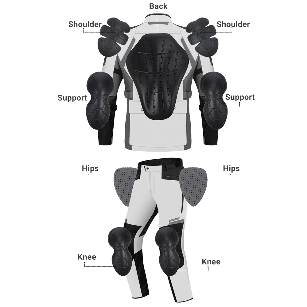 LYSCHY veste de Moto été Moto costume Moto veste d'équitation veste de Motocross respirant imperméable Protection de Moto