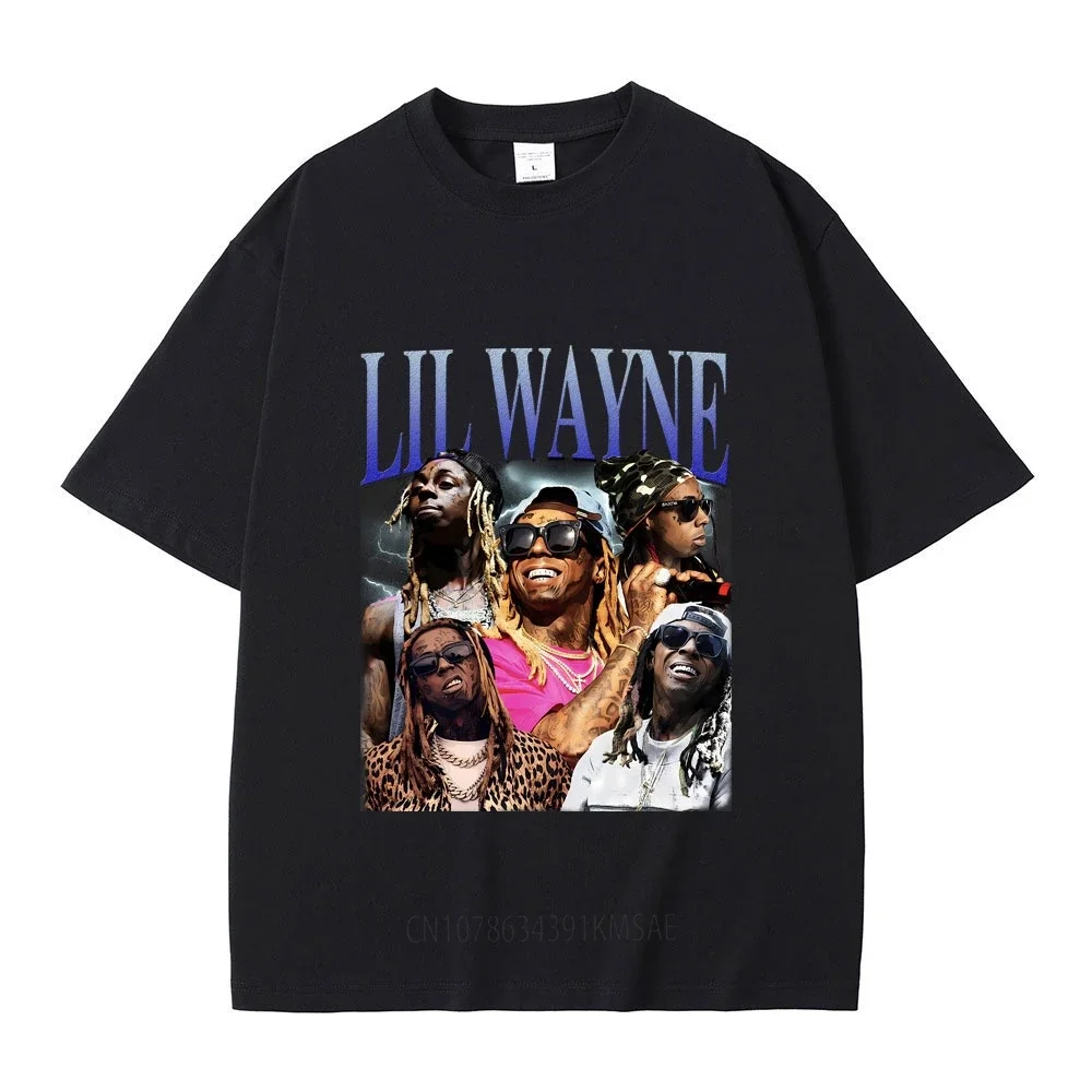 Rapper Lil Wayne Graphic T-shirt Men Women Hip Hop Vintage Oversized Tshirt Male Fashion Short Sleeve Tees Man Casual Streetwear