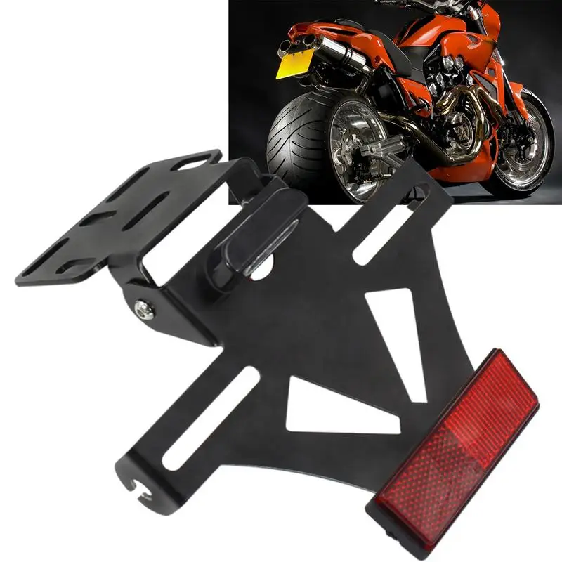 

Motorcycle License Plate Holder multifunctional LED Lamp HolderSignal Light adjustable rear license plate Accessories