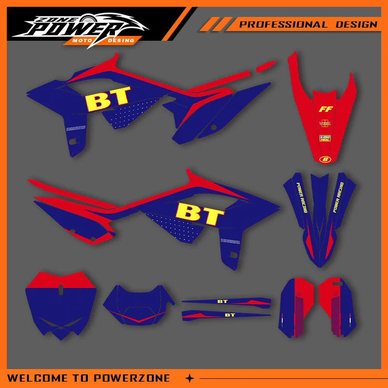 

Графика Powerzone для Beta 2020 2021 2022 RR 250 300 350 400 450 RR, наклейки, наклейки для мотоцикла, фон на заказ 06