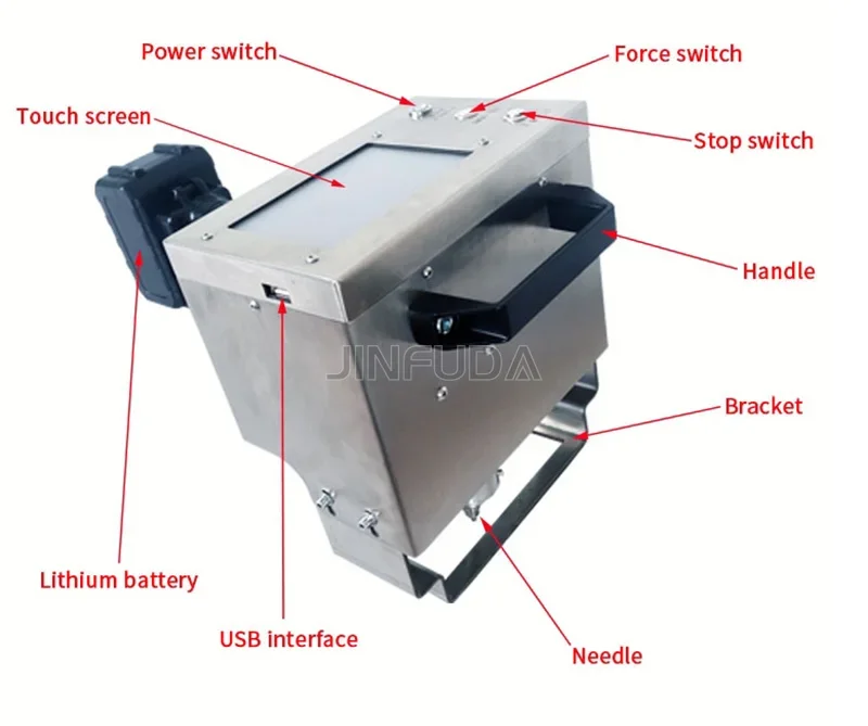 Car VIN Number Handheld Dot Pin Engraving Machine Battery Operated Marking Machine