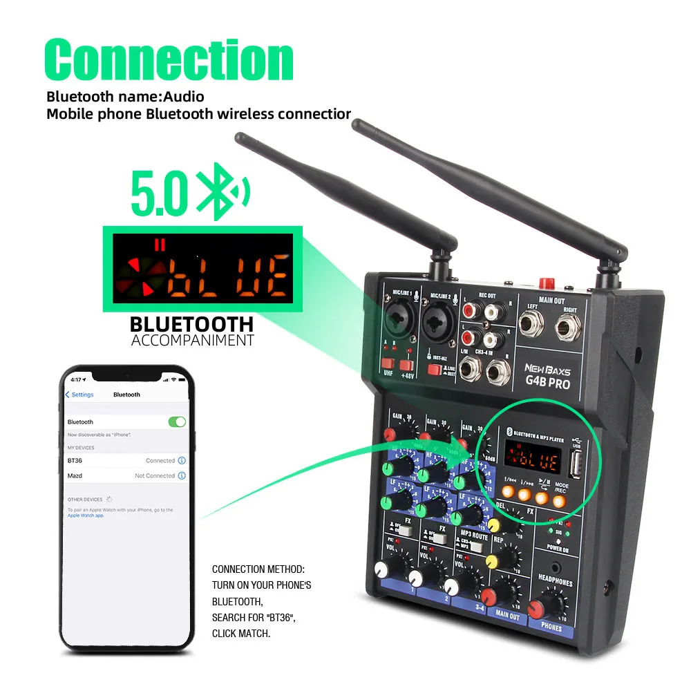 Imagem -05 - Canais Mixer de Áudio Built-in Handheld Uhf Mic Microfone sem Fio 150m 16 Dsp Console de Mistura para dj pc Profissional