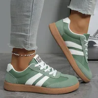 Lightweight Comfortable Sneakers for Women Fashion Striped Lace Up Sports Shoes Woman Casual Breathable Green Sneakers Plus Size - Image 3