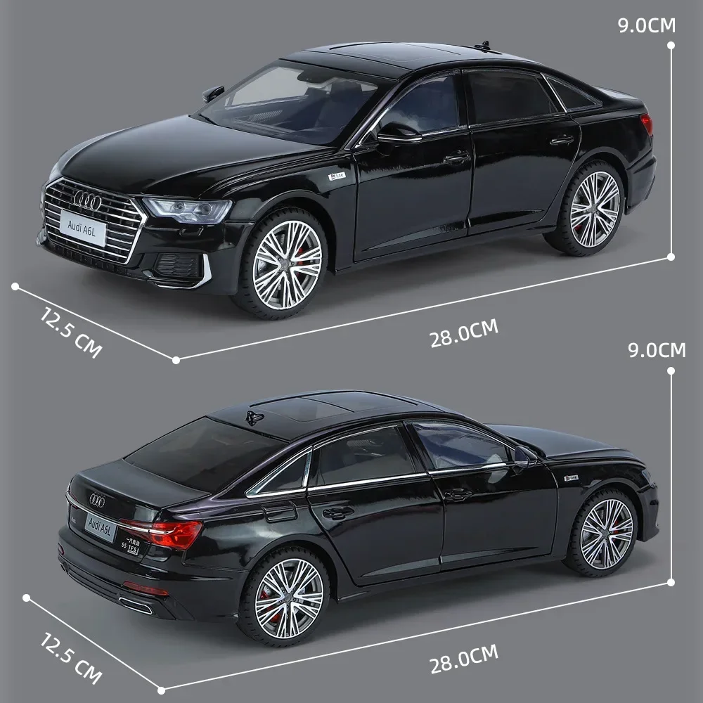 1:18 für Audi A6 Limousine Legierung Modell auto Spielzeug Druckguss Metallguss Sound und Licht zurückziehen Auto Spielzeug Fahrzeug