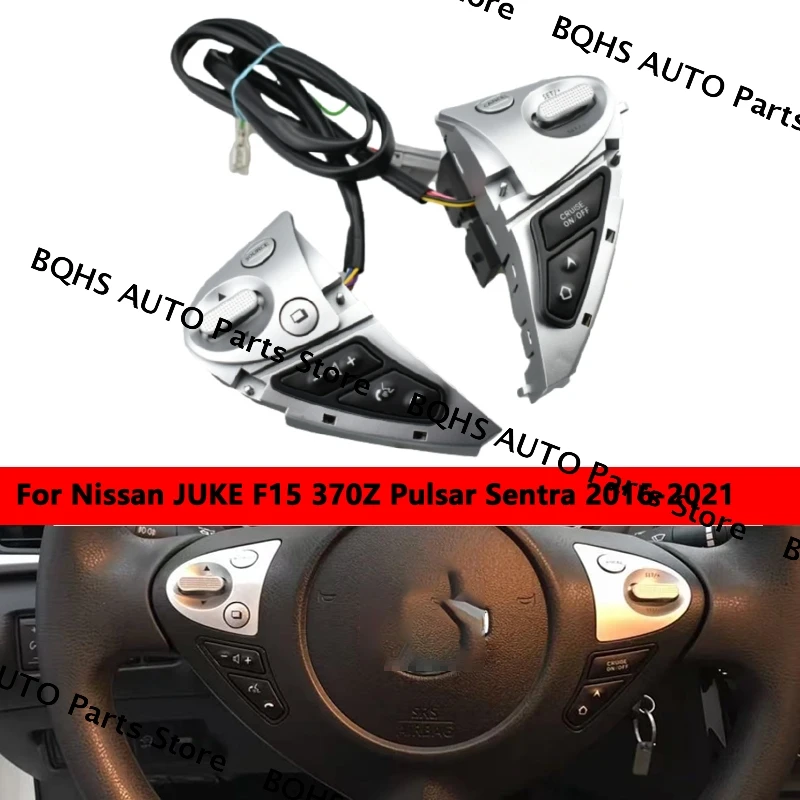 A70M-1Set Steering Wheel Volume Phone Constant Cruise Control Button Switch For Nissan JUKE F15 370Z Pulsar Sentra 2016-2021