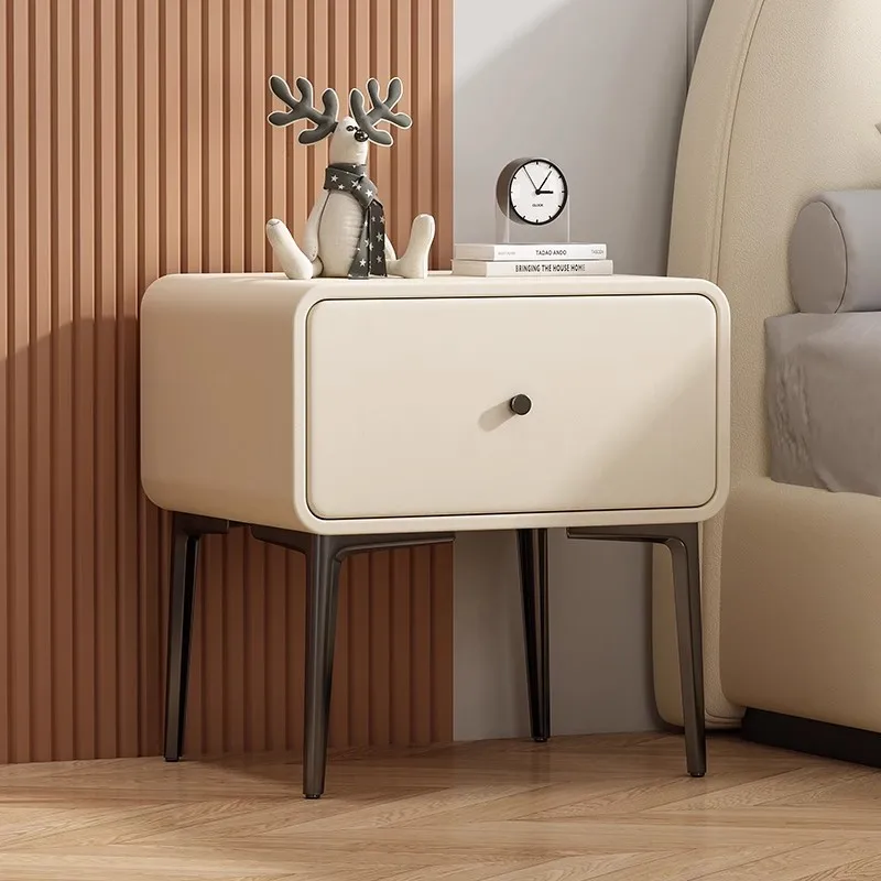 

Modern Style Solid Wood Bedside Table Bedroom 1 Drawer Nightstand Home End Table Side Storage Cabinet