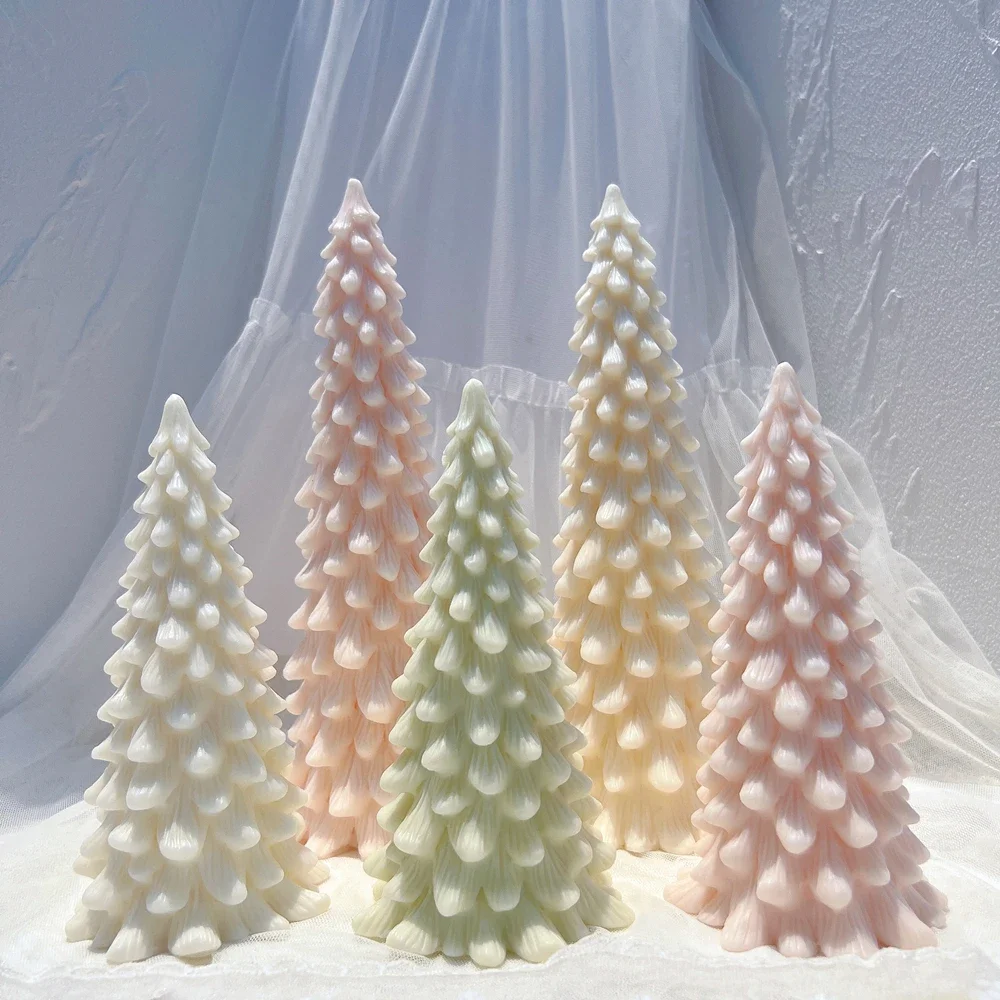 

27.2CM Big Christmas Tree Silicone Candle Mold Christmas Ornaments Silicone Mold Dinner Soy Wax Silicone Mould