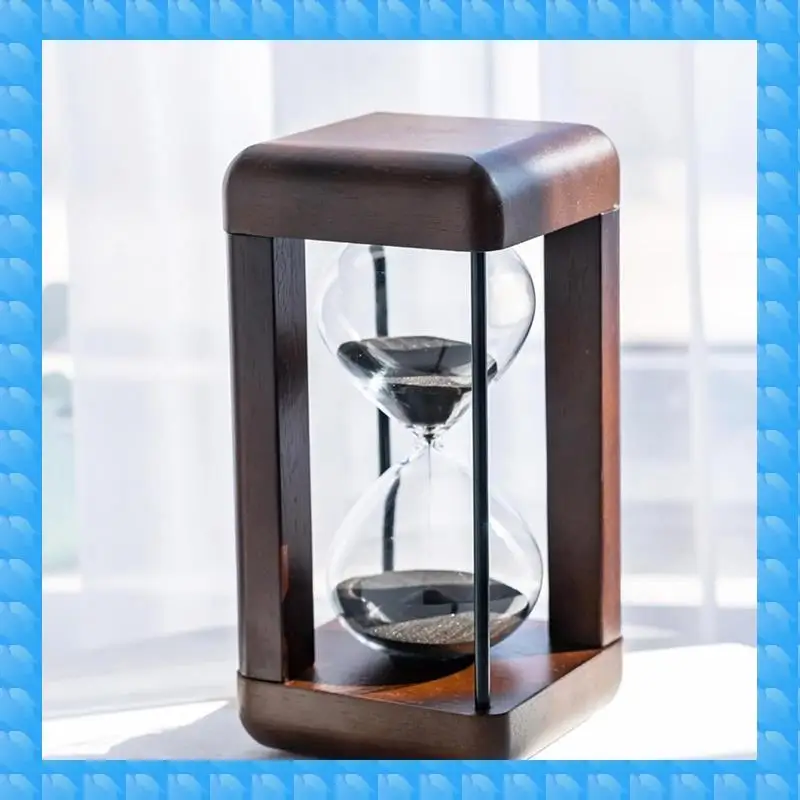 

ETRT Large Premium Walnut Hourglass,60 Minutes Sand Timers,Hour Glass With Sand Timer For Gift,Hourglass Decor For Desk