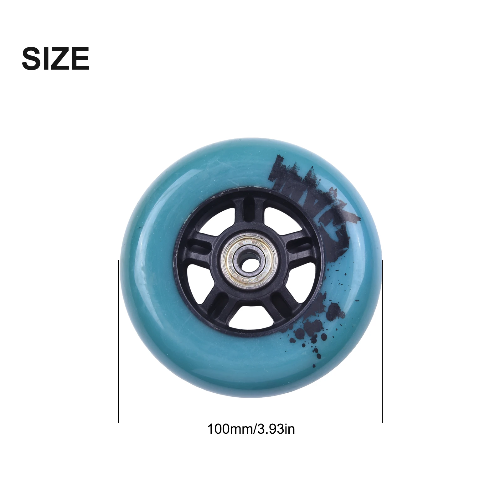 Roda de Skate Inline com Rolamentos, 4 Cores, 85A, Alta Elasticidade, Sola Da Roda Traseira, Rolo De Skate, Skate, Peças De Sapatos, 100mm