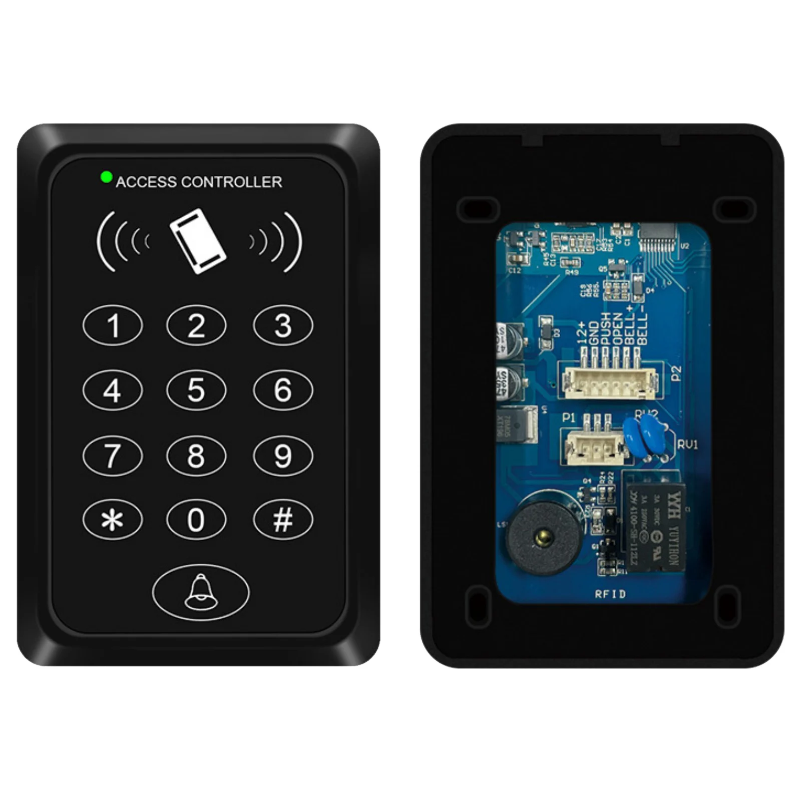 Smart Door Lock Access RFID Card Reader Security Password Keypad Entry Control 125KHz Keyboard System Support 1500 Users