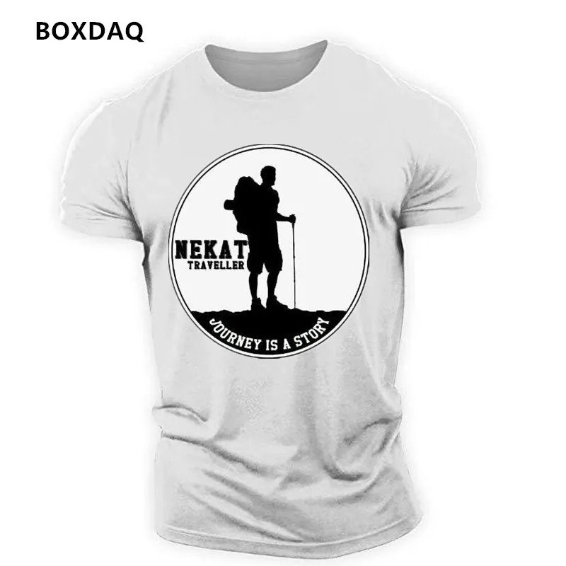 Hiking And Climbing Mountains Style Men's Sports T-Shirts Short Sleeve 3D Printing Outdoor Sporty
