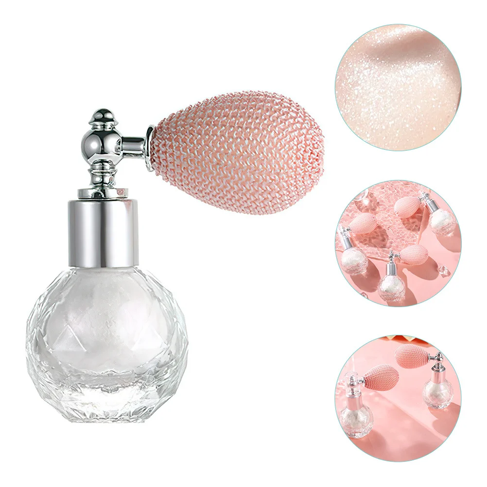 Iridescente diamante iluminador em pó spray glitter corpo shimmer brilho para cabelo rosto feminino festa de casamento palco brilho solto