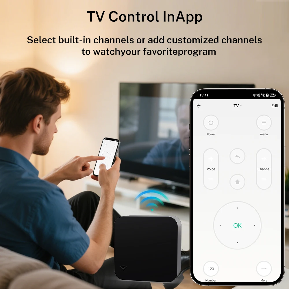 Tuya Smart IR Control remoto WiFi Smart Life para automatización del hogar inteligente reemplazar TV DVD AUD AC remoto funciona con Alexa Google Home