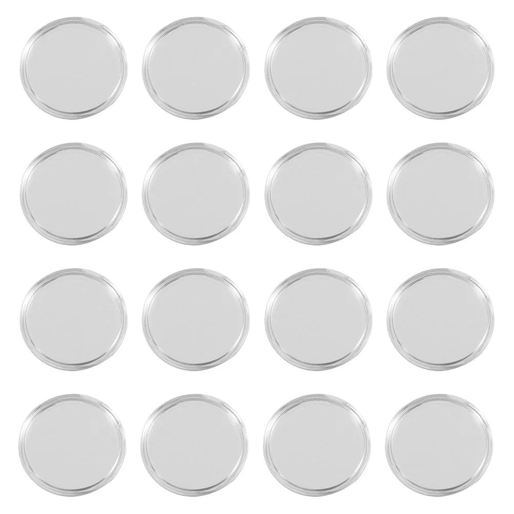 80Pcs Plastic Coin Boxes Clear Crescent Opening Capsules for Easy Sealing Coin Organizer Collection Supplies