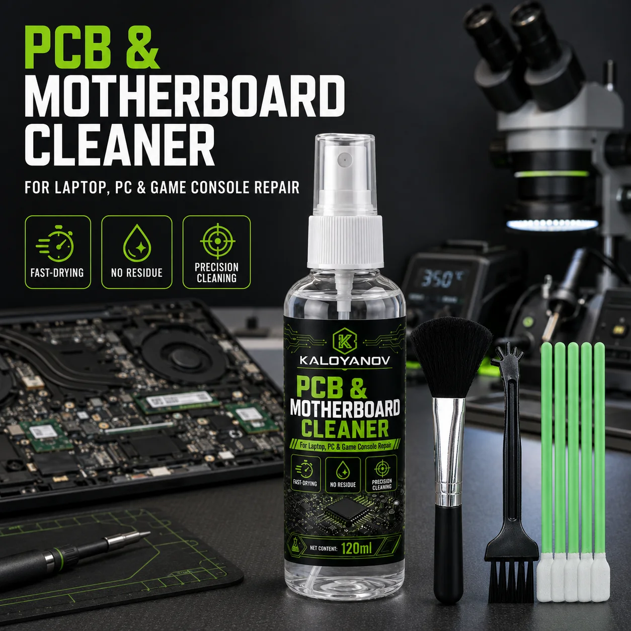 Electronics Repair Xbox - Kit di Pulizia PCB Elettronico, Liquido