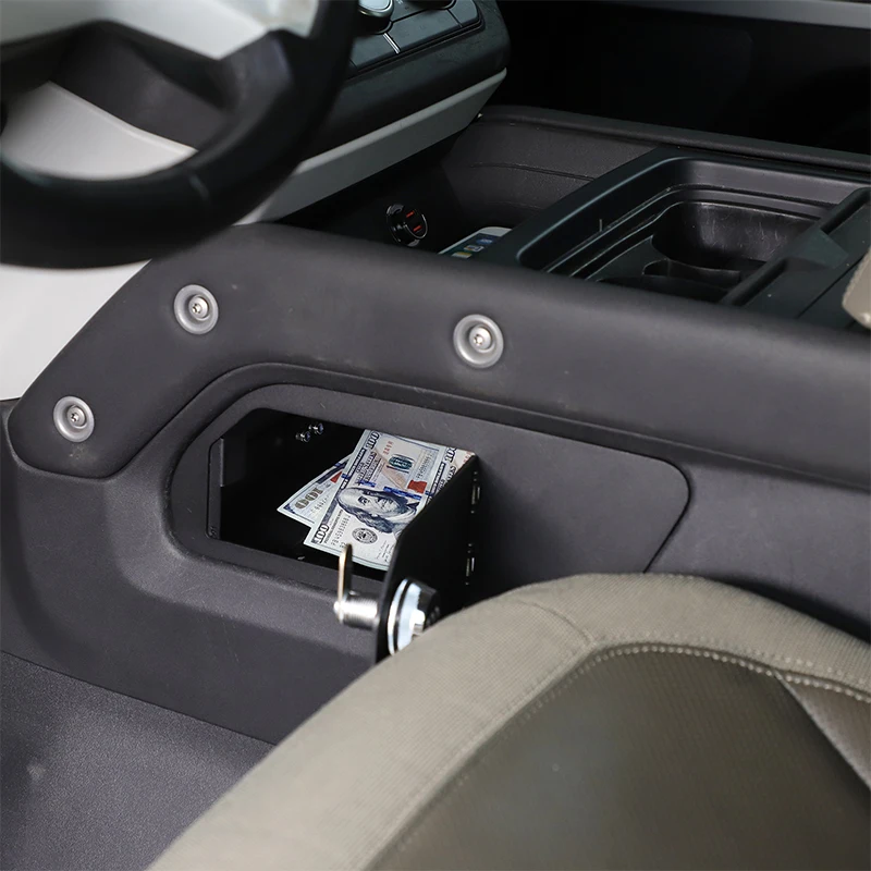 For Land Rover Defender 90 110 130 2020-2024 Central Armrest Lower Box Combination Lock Safety Safes Interior Car Accessories