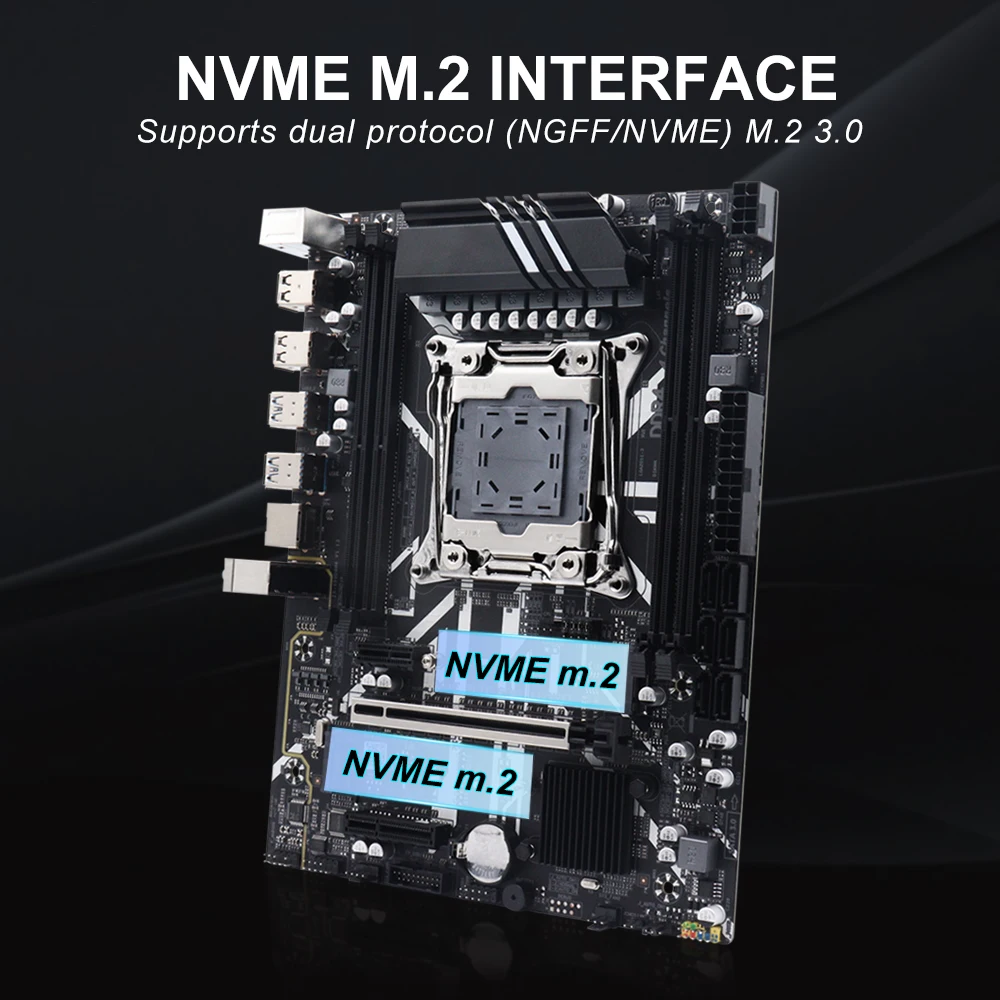 Imagem -05 - Placa-mãe Xeon X99 D4m Lga 20113 Intel e5 v4 v3 Suporte Ddr4 Atecle Recc Combo Nvme Novo 2024