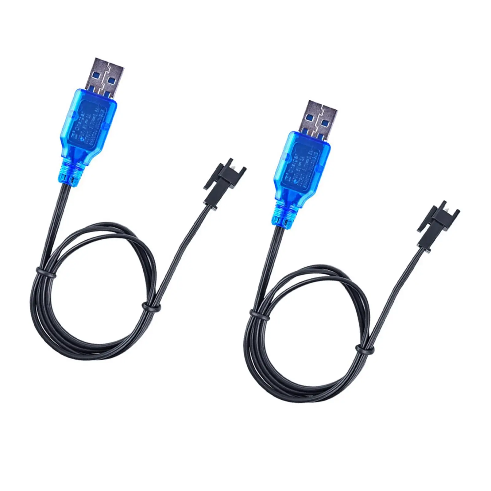 2x 3.7V 400mAh USB Charging Cables Charging Cords 60cm Replacement RC Toy Battery Charge Cables for RC Toys Car Boats Trains