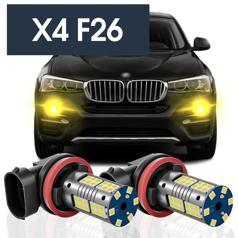 

2pcs LED Fog Light Lamp Blub Canbus Accessories For BMW X4 F26 2014 2015 2016 2017 2018