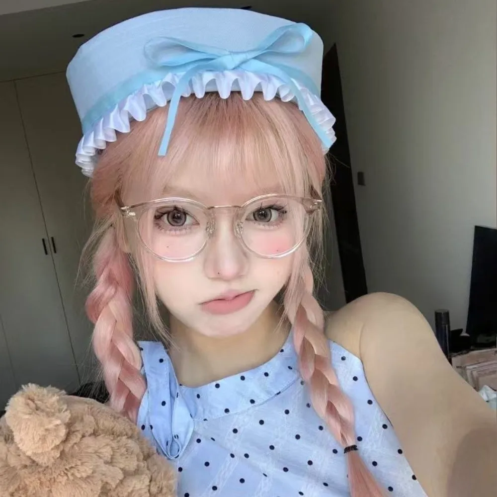 

Retro Ruffle JK Bow Beret Dome Cosplay Sailor Hat Flip Eaves Korean Style Navy Cap Travel