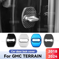 For GMC TERRAIN 2018-2024 Car Door Lock Protection Cover Decoration Emblems Case Decor Auto Stainless steel Accessories