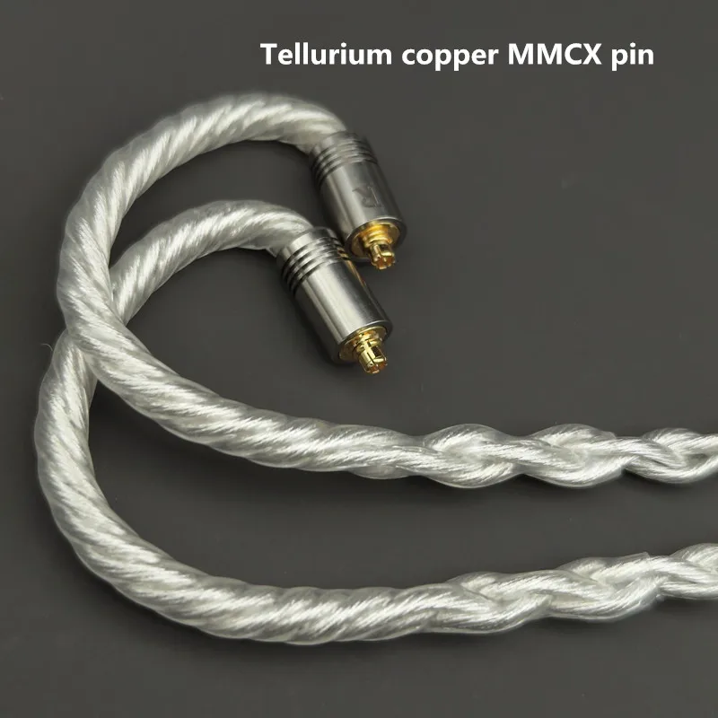 Lyra-Auscultadores Prata Pura, OCC importados, 8 Strand, prata pura, fio Coupgrade atualizado, DIY febre Grau 504 Núcleo, diâmetro exterior Diâmetro