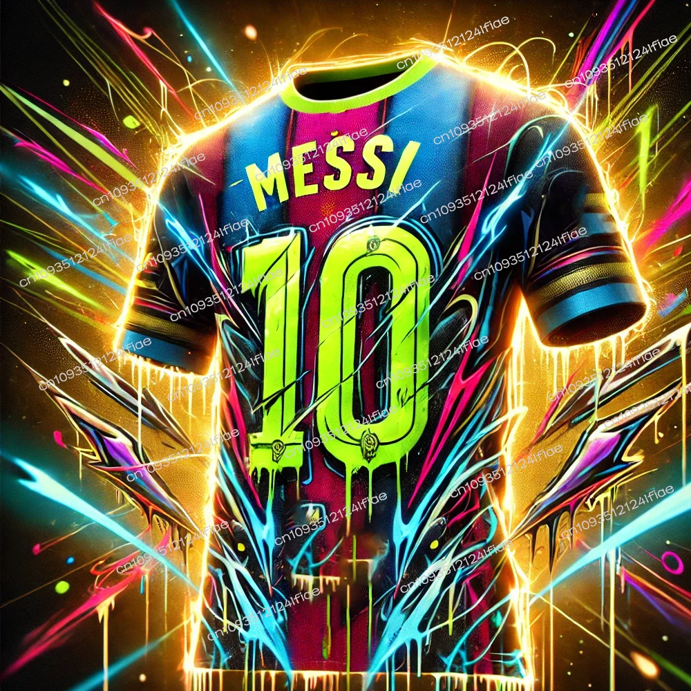 Neu eingetroffen: Messi Lpecial Edition Fußballtrikot-T-Shirt, Outdoor-Sport-T-Shirt, Fußball-Trainingsanzug, Fan-Spezialtrikot-Set