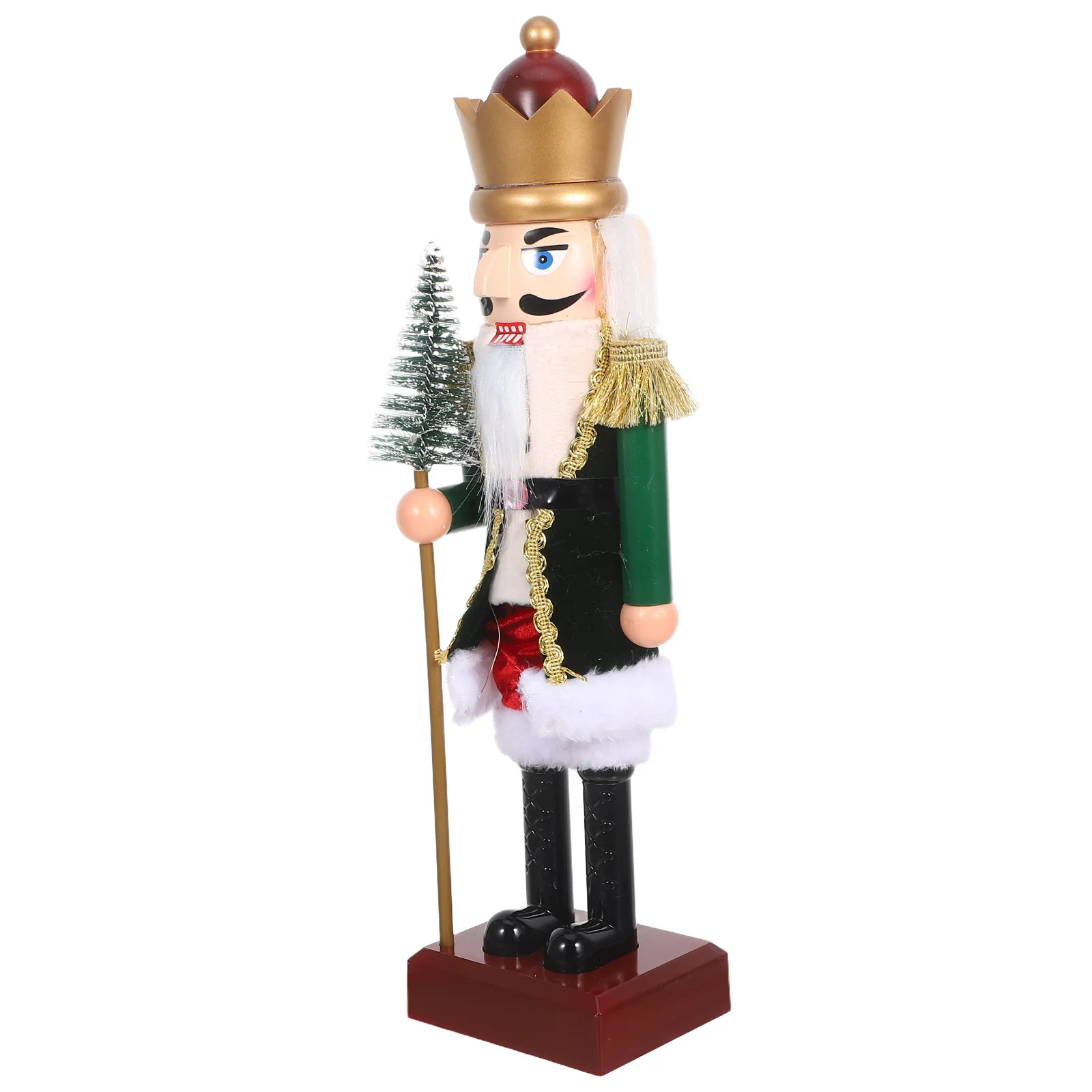 

Lighted Nutcracker Figurine: Small Traditional Plastic Soldier Festive Christmas Decoration For Mantel Desktop Holiday