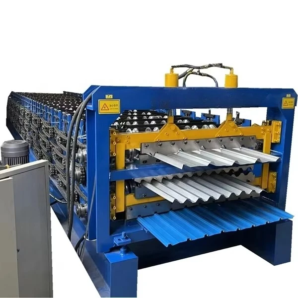 Triple Layer Roof and Wall Sheet Roll Forming Machine IBR Corrugated and Roof Tile Making Machine Cheap Price