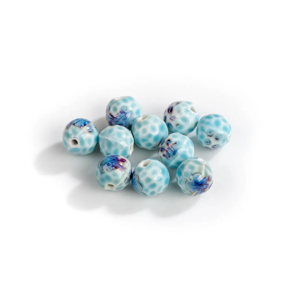 10 stuks luipaard keramische kralen van hoge kwaliteit porseleinen sieradenaccessoires voor het maken van sieraden # MY262