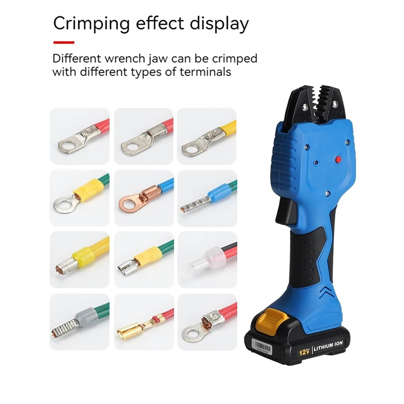 

Electric Crimping Tool Terminal Pre-insulated Tube Type Bare Terminal Crimping Portable Tool Rechargeable Crimping